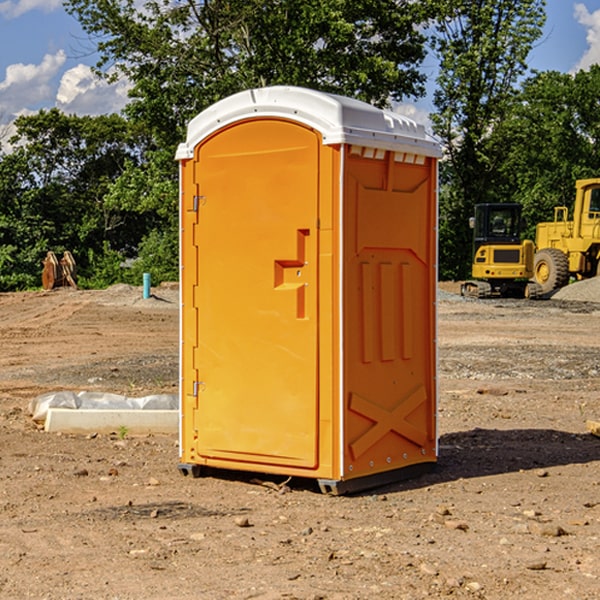 how often are the portable toilets cleaned and serviced during a rental period in Matinecock